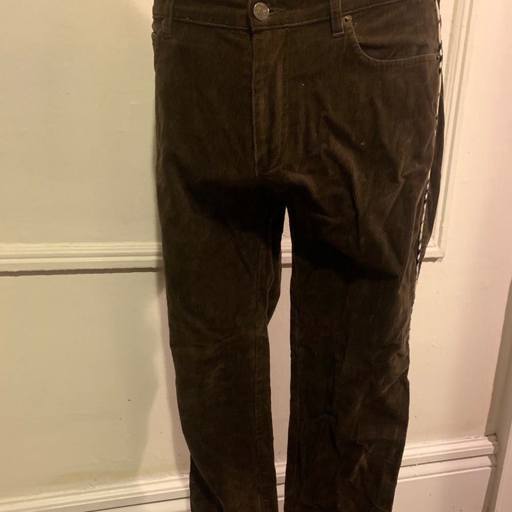 Burberry Corduroy Straight Leg Pants